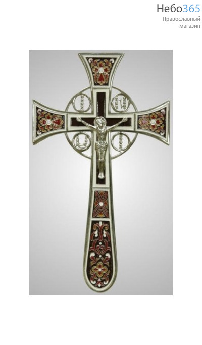  Крест напрестольный №4-1 мальтийский эмаль никель, фото 1 