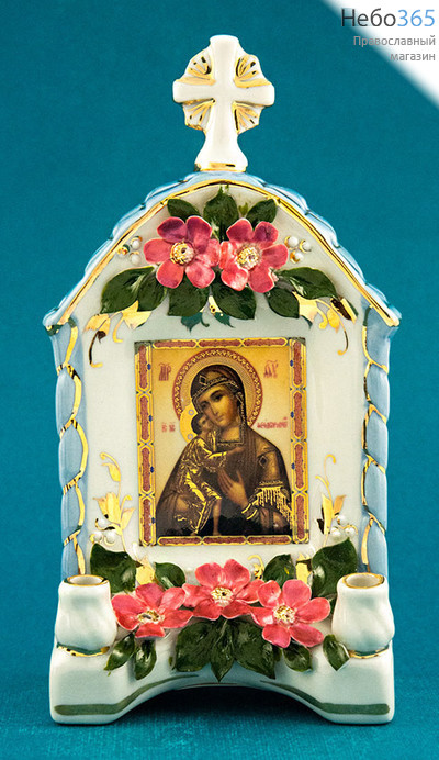  Киот фарфоровый средний светлый, с иконой, в ассортименте, Кисловодский фарфор, высотой 19 см, фото 6 