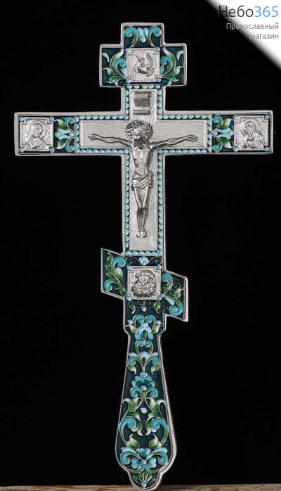  Крест напрестольный №3-6 малый гпл эмаль никель, фото 1 
