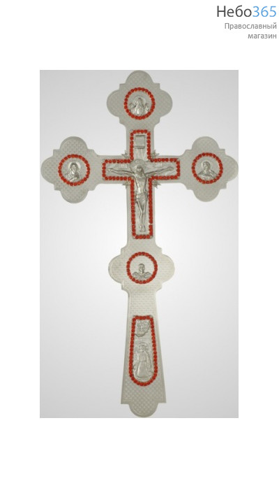  Крест напрестольный №6-7 сложный малый никель с камнями, фото 1 