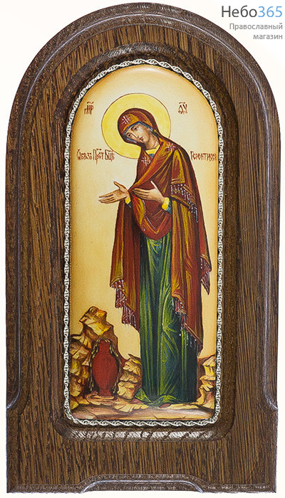  Геронтисса икона Божией Матери. Икона писаная 4,8х12 (с основой 9х17), эмаль, скань (Гу), фото 1 