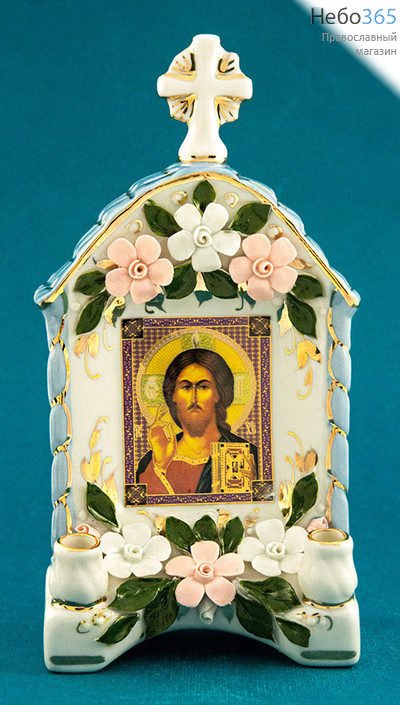 Киот фарфоровый средний светлый, с иконой, в ассортименте, Кисловодский фарфор, высотой 19 см, фото 4 