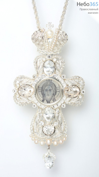  Крест наперсный ювелирный заказной №11 серебро, фото 1 