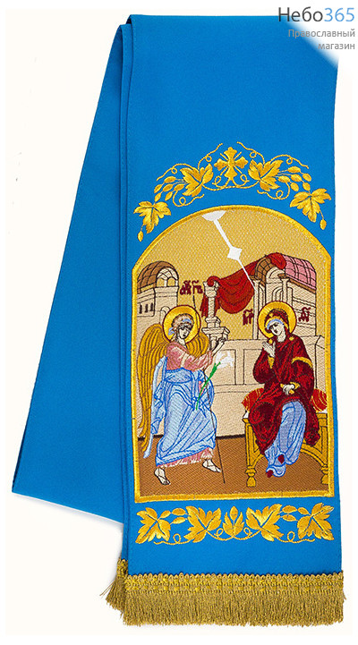 Закладка  для Евангелия "Благовещение" вышивка, голубой габардин, фото 1 