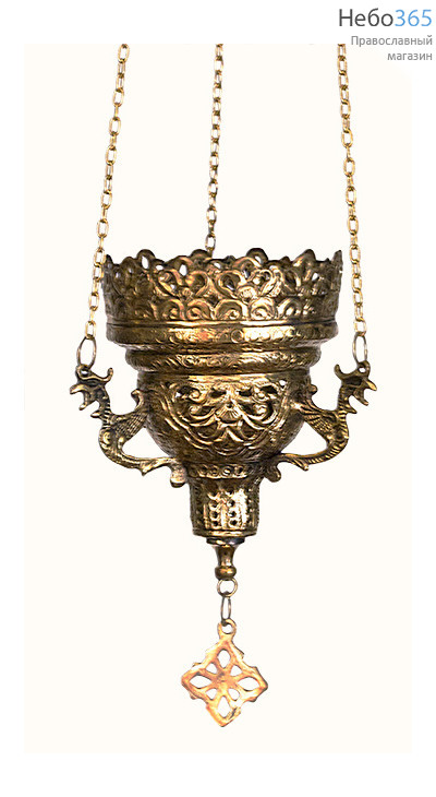  Лампада подвесная бронзовая с чеканкой и прорезями, 99718В, фото 1 