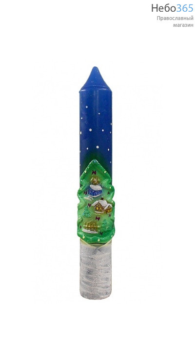  Свеча рождественская диаконская с налепкой ручная роспись, фото 1 
