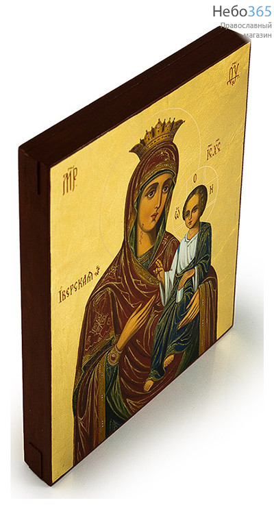  Иверская икона Божией Матери. Икона писаная 17х21 см, золотой фон (поталь), без ковчега (Дб), фото 2 