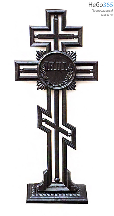  Крест могильный металлический с подпятником, литой квадратный, 1150 х 500см, фото 1 