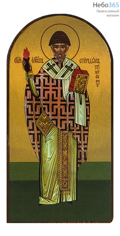  Икона на дереве 8-12х14-16, покрытая лаком Спиридон Тримифунтский, святитель, фото 1 