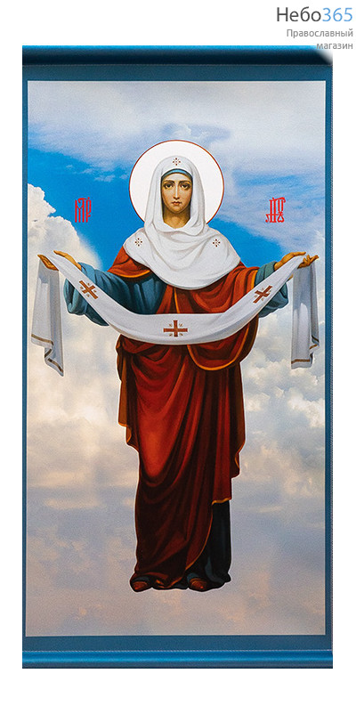  Икона на ткани 30х60 см, 35х45 см, с подвесом (СтЛ) икона Божией Матери Покров, фото 1 
