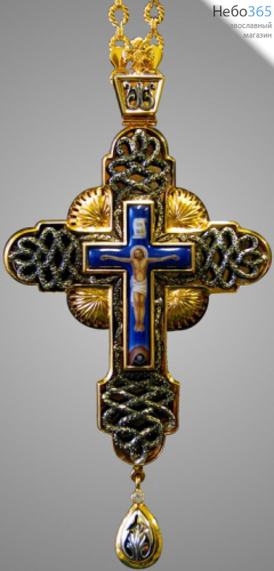  Крест наперсный № 57 золочение серебро, фото 1 