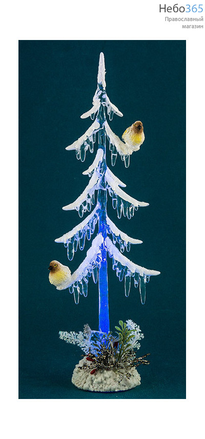  Сувенир рождественский Елка, из пластика, с подсветкой, высотой 28 см, АК7520, фото 1 