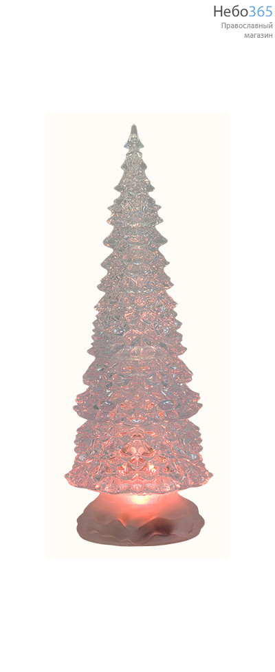  Сувенир рождественский Ель, высотой 31 см, из пластика, с подсветкой., фото 1 
