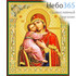  Икона на оргалите 10х12, золотое и серебряное тиснение Божией Матери Владимирская, фото 1 