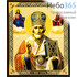  Икона на оргалите 10х12, золотое и серебряное тиснение Николай Чудотворец, святитель, фото 1 