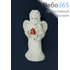  Ангел, фигура гипсовая белая, с цветной росписью, в ассортименте, 1281 ангел с пасхальным яйцом, фото 1 