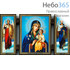  Складень деревянный 13х7, тройной икона Божией Матери Неувядаемый Цвет - Архангелы, фото 1 