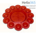  Подставка пасхальная пластмассовая - тарелка, № 3, для 12 яиц и кулича, диаметром 27 см (в уп.- 50 шт.), Бр.5.04 цвет: красный, фото 1 