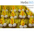  Сувенир пасхальный набор Цыплята в корзинке, синтетические, в ассортименте вид №12 Курочка с 2 яйцами и перьями., фото 1 
