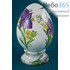  Яйцо пасхальное фарфоровое с деколью "Цветы", высотой 19 см, Кисловодский фарфор вариант рисунка № 1, фото 1 