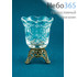  Лампада-подлампадник настольный бронзовый в комплекте с цветным стаканом, в ассортименте, фото 1 