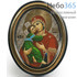  Икона на пластмассе 5х6 см, овальная, на подставке (Ср) (уп.20шт.) Божией Матери Владимирская, фото 1 