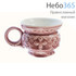  Чашка керамическая для святой воды С крестом, с цветной глазурью цвет: розовый, фото 1 