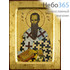  Икона на дереве, 14х18 см, ручное золочение, с ковчегом (B 2) (Нпл) Василий Великий, святитель (2982), фото 1 