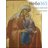  Икона на дереве B 5, 19х26,  ручное золочение Анна, праведная, с Пресвятой Богородицей, фото 1 
