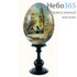  Яйцо пасхальное деревянное с авторской росписью Пейзаж , на подставке, высотой 11 см вид № 6, фото 1 