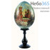  Яйцо пасхальное деревянное с авторской росписью Пейзаж , на подставке, высотой 11 см вид № 7, фото 1 