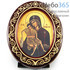  Икона на пластмассе 5х6 см, овальная, на подставке (№ 51) (Нпл) Божией Матери Достойно Есть, фото 1 