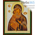  Икона на дереве 7х8 см, 6х9 см, полиграфия, золотое и серебряное тиснение, в индивидуальной упаковке (Т) икона Божией Матери Феодоровская (406), фото 1 