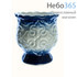  Лампада настольная керамическая "Лилия", цветная, с аэрографией, высотой 8 см. цвет: синий, фото 1 