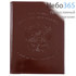  Обложка кожаная для водительского удостоверения и паспорта, с гербом России, с молитвами, 10 х 13,5 см, 5504Гр цвет: коричневый, фото 1 
