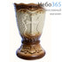  Лампада настольная керамическая "Лоза", на высокой ножке, с цветной глазурью, высотой 11 см коричневый, фото 1 