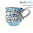  Чашка керамическая для святой воды, малая, цветная роспись (в уп.- 5 шт.) бело-голубой, фото 1 