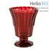  Лампада настольная стеклянная "Тюльпан" , на ножке, окрашенная, разного цвета, в ассортименте, высотой 10 см., фото 1 