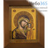  Икона в раме (Кз) 12х15 (в раме 16,5х19,5), прямая печать на поталь, под стеклом Божией Матери Казанская (КН), фото 1 