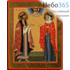  Икона на дереве 27х34, цветная печать, ручная доработка Петр и Феврония, благоверные князь и княгиня, фото 1 