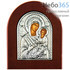  Икона в ризе 7х8, на дереве, посеребрение, арочная икона Божией Матери Одигитрия, фото 1 