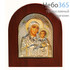  Икона в ризе (Ж) EK2-ХАG 8х10, шелкография, посеребрение, позолота, на деревянной основе Божией Матери Иерусалимская (006), фото 1 