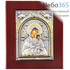  Икона 11х13 см, на деревянной основе, в посеребренной и позолоченной ризе с византийским орнаментом, с подставкой (Нпл) икона Божией Матери Страстная, фото 1 