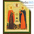  Икона на дереве 7х8 см, 6х9 см, полиграфия, золотое и серебряное тиснение, в индивидуальной упаковке (Т) Марфа и Мария, жены-мироносицы (461), фото 1 