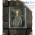  Икона на дереве 18х20, в ризе, с металлическими уголками, с пропилами, на кольце Сергий Радонежский, преподобный, фото 1 