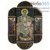  Икона на дереве 23х30, печать на холсте, фигурная композиция из трех икон Николай Чудотворец, святитель, с предстоящими, фото 1 