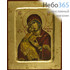 Икона на дереве (Нпл) B 4, 18х24, ручное золочение, с ковчегом икона Божией Матери Владимирская (2725), фото 1 
