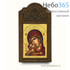  Икона на дереве 19х35,5 см, шелкография, фигурная резная основа (Пш) Владимирская икона Божией Матери, фото 1 