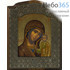  Икона на дереве 9,5х12, шелкография, с басмой Божией Матери Казанская, фото 1 